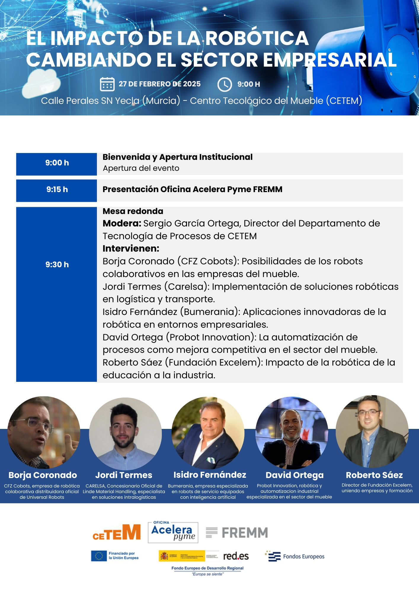 Participamos en la mesa redonda sobre impacto de la robótica en el sector empresarial organizadas por el CETEM.